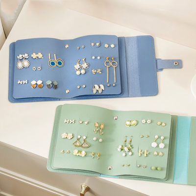 حقيبة منظمة مجوهرات محمولة صديقة للسفر مع مواد PU و Rhinestone