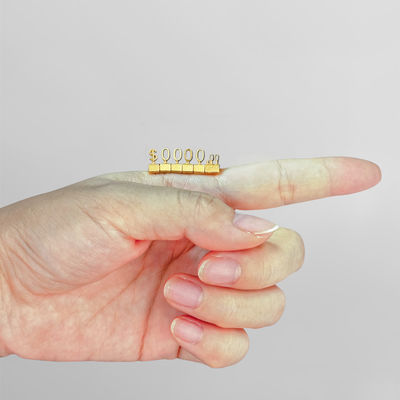 3D علامة الأسعار المعدنية مكعب للمجوهرات علامات عرض الأسعار بالتجزئة