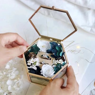 M5.5*11*6cm صندوق تخزين الزخرف الزجاجي للدفيئة