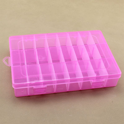 สีชมพู 24 Grid กล่องพลาสติกจัดเก็บ