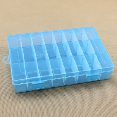 Hộp đựng đồ bằng nhựa màu xanh dương 24 ngăn có vách ngăn có thể tháo rời